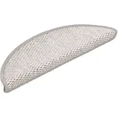 vidaXL Trapmatten zelfklevend 15 st sisal-look 56x17x3 cm platinakleur