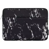 Canvas Artisan Laptophoes 14 inch - Sleeve - Zwart Marmer