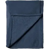 Dutch decor - CHARLIE - Plaid 200x220 cm - extra grote fleece deken - effen kleur - Insignia Blue - blauw