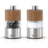 AdHoc Peper- en zoutmolen Acacia David Bruin RVS 6,2 cm (2-delig)