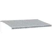 vidaXL Luifel handmatig uittrekbaar en LED 600x350 cm antraciet en wit