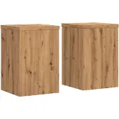 vidaXL Plantenstandaards 2 st 20x20x30 cm hout artisanaal eiken
