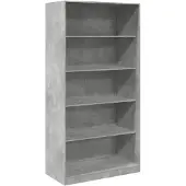 vidaXL Kledingkast 100x50x200 cm bewerkt hout betongrijs