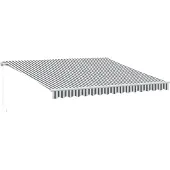 vidaXL Luifel handmatig uittrekbaar 400x350 cm antraciet en wit