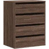 vidaXL Ladekast 60x41x76 cm bewerkt hout bruin eikenkleurig