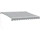 vidaXL Luifel handmatig uittrekbaar en LED 300x250 cm antraciet en wit