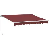 vidaXL Luifel handmatig uittrekbaar 300x250 cm bordeauxrood