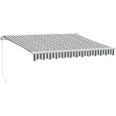 vidaXL Luifel handmatig uittrekbaar 300x250 cm antraciet en wit