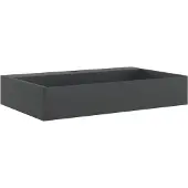vidaXL Wastafel, 60x38x11 cm, mineraalcomposiet/marmercomposiet, matzwart
