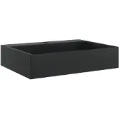vidaXL Wastafel 50x38x11 cm gegoten mineraal/marmer matzwart