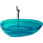 Beliani BLANCARENA - Vrijstaande badkuip - Teal - Solid surface