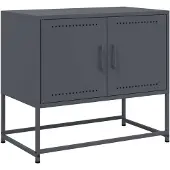 vidaXL Tv-meubel 68,5x39x60,5 cm staal antracietkleurig