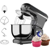 Kitchenbrothers Keukenmachine - Keukenrobot - 5L - Keukenmixer - 1200W - Antraciet