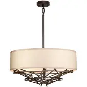 Elstead Lighting LED Hanglamp Taiko | 4X E27 Max 60W | Dimbaar | Olde Bronze