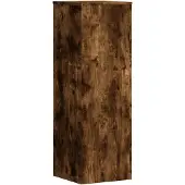 vidaXL Plantenstandaard 33x33x100 cm bewerkt hout gerookt eikenkleurig