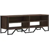 vidaXL Tv-meubel 122x34x41 cm bewerkt hout bruin eikenkleurig