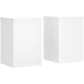 vidaXL Plantenstandaards 2 st 25x25x35 cm bewerkt hout wit