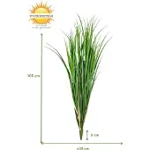 LeopoldFlora Buiten kunst Rietgras Deluxe 105cm UV groen