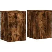 vidaXL Plantenstandaards 2 st 20x20x30 cm bewerkt hout gerookt eiken