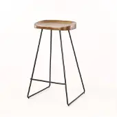Meubelplaats Barstoel Acacia Houten Zitting - barstoelen set van 4