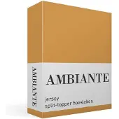 Ambiante jersey split-topper hoeslaken - Tweepersoons - Ochre
