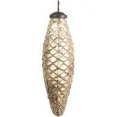 Clayre & Eef Kerstbal Overig 6x5x16 cm Goudkleurig Glas Kerstballen