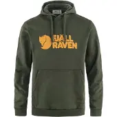 Fjällräven Logo Hoodie Trui Heren Deep Forest S