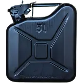 Gelg Stalen Jerrycan 5L - Zwart - Hoogwaardig staal - Decoratief Item - Origineel Cadeau