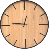vidaXL Wandklok Ø39 cm ijzer en bewerkt hout bruin