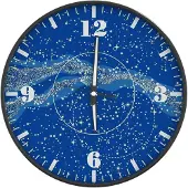vidaXL Wandklok met verlichte schaal en wijzers, blauw, Ø30 cm