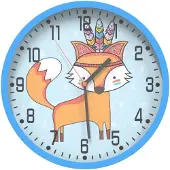 vidaXL Wandklok Ø25,5 cm polystyreen en glas blauw