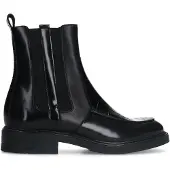 Manfield Zwarte leren chelsea boots | Maat 39