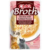 Ciao 12x Broth Kattensnack Chicken & Salmon 40 Gr