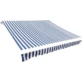 vidaXL Vervangingsdoek voor luifel 430x295 cm polyester blauw en wit
