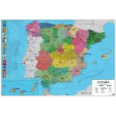Grupo Erik Poster Map Spain Physical Political 91,5x61cm