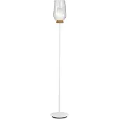 Mantra-Iluminacion Vloerlamp Nora, wit / opaal, Woon-/ Eetkamer, metaal, vloerlamp