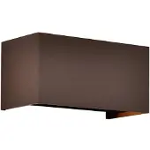 Mantra-Iluminacion LED-wandlamp buiten Davos double, dimbaar, bruin / roest, Aluminium, LED wandlamp buiten
