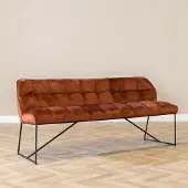 Livin24 Velvet eetkamerbank Janna koper 185 cm