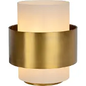 Lucide FIRMIN - Tafellamp - Ø 20 cm - 1xE27 - Mat Goud / Messing