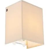 QAZQA Landelijke wandlamp beige met stoffen kap - Vete