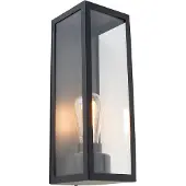 QAZQA Slimme buiten wandlamp zwart met glas incl. WiFi ST64 - Rotterdam Long
