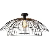 QAZQA Smart plafondlamp zwart 60 cm incl. Wifi G95 - Pua