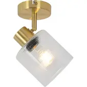 QAZQA Art Deco plafondspot goud met glas verstelbaar - Laura