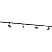QAZQA Slim 1-fase railsysteem met 4 WiFi GU10 spots zwart - Iconic Jeana