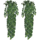 vidaXL Kunstplanten 2 st klimop 90 cm groen