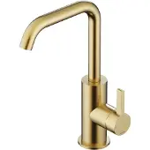 Hotbath ACE wastafelkraan met draaibare uitloop messing geborsteld PVD