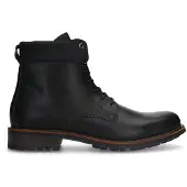 Van lier Zwarte leren veterboots | Maat 44