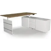 Theo Kerkmann Büromöbelfabrik GmbH & Co. KG Zit sta bureau Move-3 eiken 180cm elektrisch met archiefkast