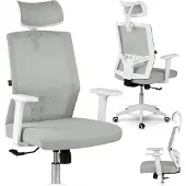 Hobby Hall Rotar-serie - Bureaustoel - Grijs - Micromesh - Ergonomisch