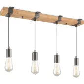 Home Sweet Home hanglamp Denton 4L hout / burned metal